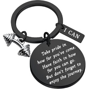 FUSTMW Fitness Gifts Bodybuilder Keychain Dumbbell Gifts Fitness Trainer Gift Gym Workout Jewelry for Fitness Instructor Gift