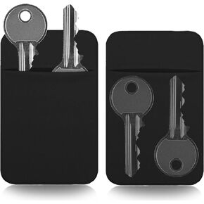 Key Holder Wallet, 2PCS Key Sleeve, Stretchy Keys Organizer Slim Card Holder Back of Phone.