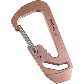 MecArmy EH3 Titanium EDC Keychain Carabiner Multitool with Pry Bar/Hex Wrenches/Bottle Opener, Quick Release Backpack Clasps Hook, Key Ring Clip