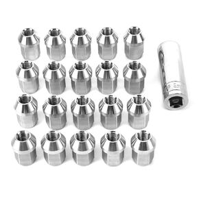 20pcs T304 Stainless Steel Wheel Lug Nuts M12x1.5 Thread with Heated Treatment Forged CNC Processing Wheel Nut Universal Auto Car Accessories