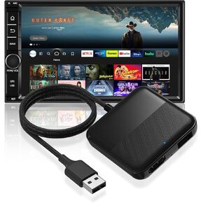 Dreryrit Car TV Mate Car TV Converter for TV Sticks Set-top Boxes Screen Throwers Game Consoles HDMI Multimedia Adapter for Cars with Wired CarPlay from 2016 Plug & Play