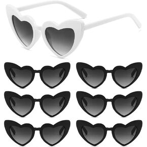 7 Pieces Heart Shaped Sunglasses Bachelorette Party Sunglasses Bridesmaid Bride Heart Sunglasses