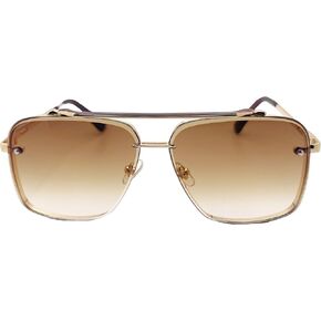2024 Fashion Square Josie Gold Luxury Design Women Flight Gradient Lenes Anti UV400 Sun Glasses