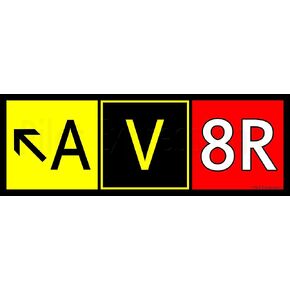 LARGE "Aviator (AV8R) Airport Taxiway Sign" Bumper Sticker! 9x3" Aviation Sticker for Pilots and other Aviation Enthusiasts!