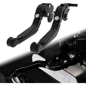 Motorcycle Clutch Brake Handle Levers, Adjustable Left Right Handle Levers Compatible with Husqvarna Nuda 900 2012-2015 Accessories (Black)