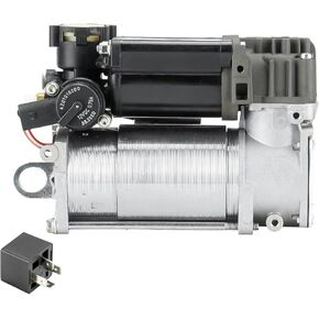 Air Suspension Compressor Pump Fit for 2005-2009 Jaguar Super V8, 2004-2009 Jaguar Vanden Plas XJR XJ8, 2010 Jaguar XJ, Air Ride Compressor Pump with relay, Replace for C2C27702, C2C22825