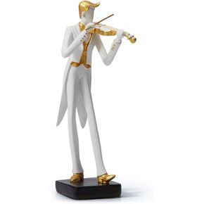 HAUCOZE Music Decor Statue Musician Figurine Oboe Sculpture Piano Gifts Home Arts Polyresin 10inch