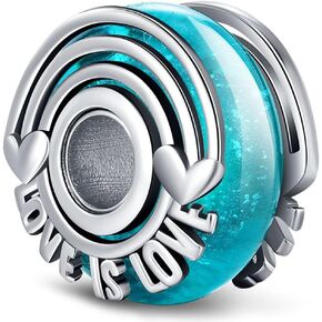 KEQ Murano Glass Charms Bead for Bracelet Original 925 Sterling Silver Butterfly Spider Net Ocean Bead Charm Fit for Pandora Bracelets