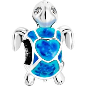 Women Girls Sea Turtle Bead Charm for Bracelets Pendant Necklaces Ocean Spirit Animal Sister Daughter Mum Christmas Birthday