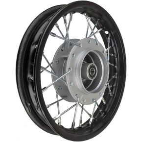 10" Rear Front Wheel Rim Assembly 12mm 50cc 70cc 90cc 110cc Dirt Pit Pro Trail Bike CRF50 DRZ70 PW50 BBR50 TTR50 DRZ50 SSR 2.50-10 1.4x10 for Rear Drum Brake (Rear, With Drum Brake)