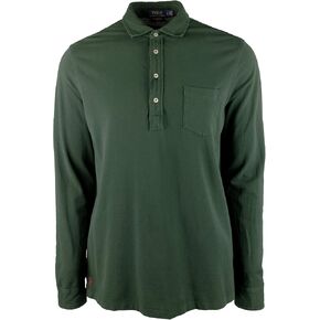 Men's Featherweight Mesh Long Sleeve Polo Shirt-G-XX-Large Green