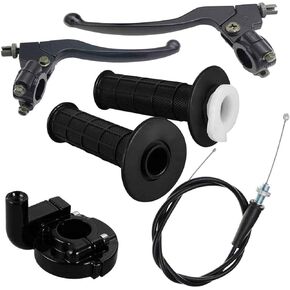 Handle Bar Throttle Grips Grip Cable+Left Right 7/8" Clutch Brake Handle Levers Perch for Mini Baja Mb165 Mb200 5.5/6.5hp 196cc 200cc Doodlebug Bike