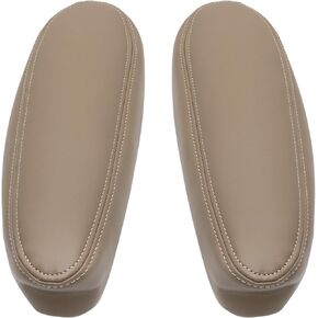 FZJDSD 2pcs Medium Neutral Tan 522 Leather Seat Armrest Cover Compatible with Chevy Silverado Avalanche GMC Sierra 2000 2001 2002 2003 2004 2005 2006