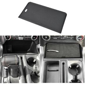 Center Console Organizer Hidden Panel Compatible with Ford F150 2021 2022 2023 2024 Interior Accessories, Middle Console Secret Pocket Lid for 2021-2024 F150 Silicone Surface Compartment