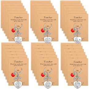 Henoyso 36 Pcs Teacher Gifts for Women Teacher Keychain Teacher Appreciation Gifts Thank You Gifts for Teachers Graduation