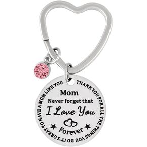 HAQUIL Mom Never Forget That I Love You Keychain, Mother's Day Gifts for Mom from Daughter, Mom Keychain, Mama Keychain