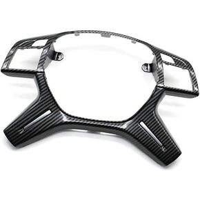 Car Steering Wheel Center Bezel Cover Trim, Interior Steering Wheel Frame Cover Panel Trim Accessories Replacement For Mercedes Benz C E M ML GL GLS G Class W204 W212 W166 W463 (Carbon Fiber)
