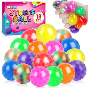 36 Pack Sensory Stress Balls, Squishy Ball, Sensory Stress Balls Set for Adults, Anti-Anxiety and Fidget Balls to Relax, Prize Box for Classroom, Party Favors, Birthday Gifts