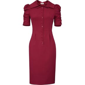 CHIC STAR Womens Button Midi Dress