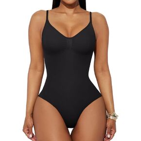REORIA Brief Shapewear For Women Tummy Control Adjustable Strap Seamless Bodysuit Shapewear Tops in Kuwait