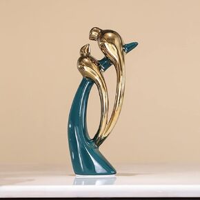 Modern Abstract Art Ceramic Statue Home Decoration-Sculpted Hand-Painted Figure，Collectible Figurines Sculpture Decoration Ornaments for Living Room(Vase)