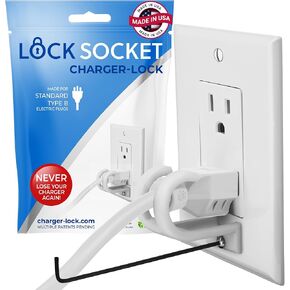 Outlet Lock: Protect Your Outlet with This Innovative Solution, Secures Three-Pronged Plugs Firmly Into The Outlet with Security Screw, Child Proof and Adult Proof Safety Device. White