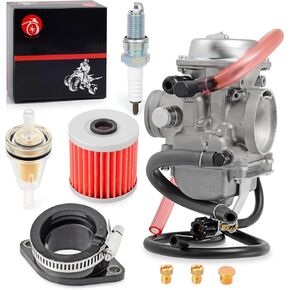 Carburetor Carb and Intake Manifold Boot For Kawasaki Bayou 300 KLF300 C B 2x4 4x4 1996-2005