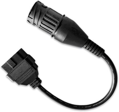 OBD2 Adapter Cable for BMW Motorcycle 10Pin GS-911 Male to 16Pin Male OBDii Diagnostic Connector, Compatible with GS-911 WiFi Scanner Tool for Euro 4 Motorbike of 2017 Model Year and Above in Saudi Arabia