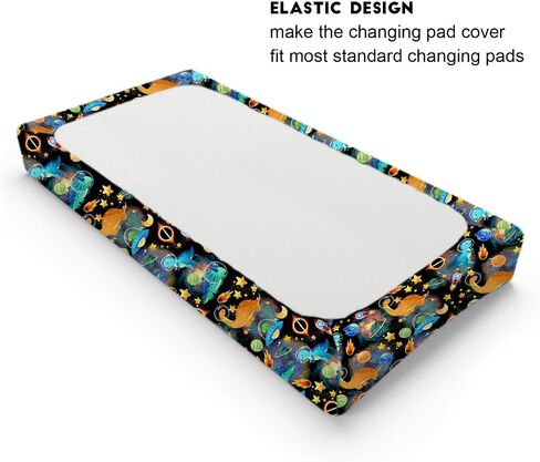 Colorful Dinosaurs Map Baby Changing Pad Covers for Boy Girl 32''x16'' Cartoon Dinosaur Fitted Baby Changing Table Pad Sheets Jungle Animal Comfort Soft Breathable Diaper Changing Table Mats in Saudi Arabia