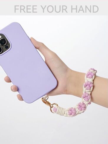 Macrame Keychain Handmade Wristlet Keychain for Women Cute keychain for Girls Wrist Lanyard for Keys in Saudi Arabia