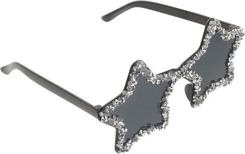 Holibanna Rhinestone Star Sunglasses Rimless Sunglasses Trendy Transparent Star Glasses for Women Unisex Candy Bachelorette in Saudi Arabia