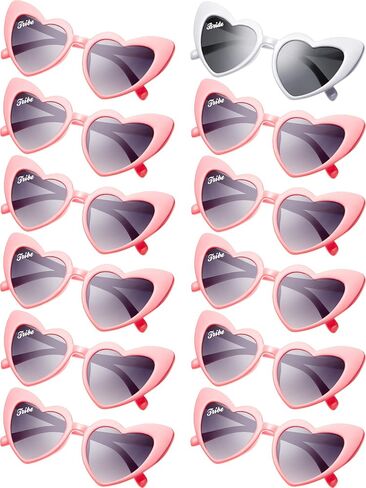 Flutesan 12 Pairs Bachelorette Party Sunglasses Bridesmaid Bridal Heart Sunglasses for Wedding in Saudi Arabia