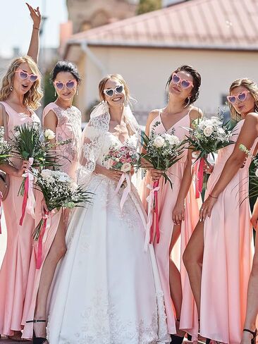 Flutesan 12 Pairs Bachelorette Party Sunglasses Bridesmaid Bridal Heart Sunglasses for Wedding in Saudi Arabia