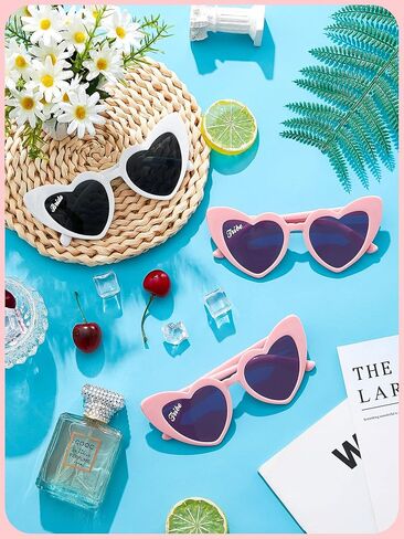 Flutesan 12 Pairs Bachelorette Party Sunglasses Bridesmaid Bridal Heart Sunglasses for Wedding in Saudi Arabia