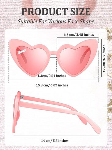 نظارات شمسية من فلوتيسان 12 زوجًا لحفلات العزوبية ونظارات شمسية لوصيفات العروس وقلب الزفاف لحفلات الزفاف in Kuwait