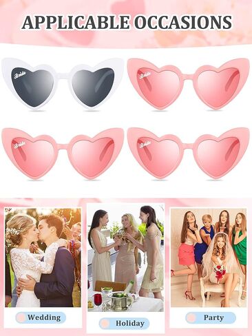 نظارات شمسية من فلوتيسان 12 زوجًا لحفلات العزوبية ونظارات شمسية لوصيفات العروس وقلب الزفاف لحفلات الزفاف in Kuwait