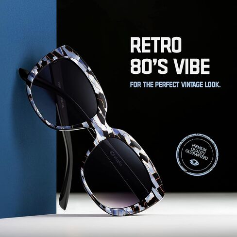 Retro Vintage Cat Eye Sunglasses For Women - Butterfly Shades With Thick Fashion Frame, Great For Driving & Hiking. in Saudi Arabia