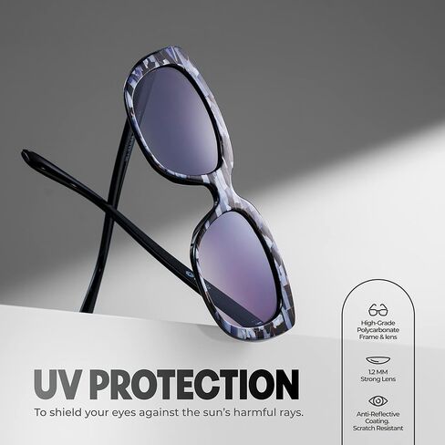 Retro Vintage Cat Eye Sunglasses For Women - Butterfly Shades With Thick Fashion Frame, Great For Driving & Hiking. in Saudi Arabia
