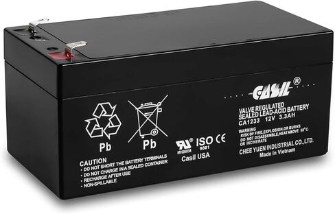 Casil 12V 1.2Ah Replacement Battery Compatible with Emergency Exit Sign Voy Electric Scooter Mercedes Benz N000000004039 Data Shield 1200 1009 Gold Medal SNO-Konette Ice Shaver Alexander LCR12V1.3P in Saudi Arabia