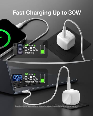 شاحن حائط مكعب Belkin BoostCharge بقدرة 20 واط، توصيل طاقة USB-C شحن سريع لهواتف Apple iPhone 15، 15 Plus، 15 Pro، 15 Pro Max، 14، 14 Pro، 14 Pro Max، Samsung Galaxy S24، iPad، AirPods والمزيد - أبيض in Kuwait