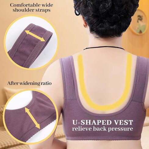 Front Button Bra Front Closure Everyday Sports Bras Convenient Snap Sleep Bra Comfort Wireless Cotton Bras for Women in Saudi Arabia