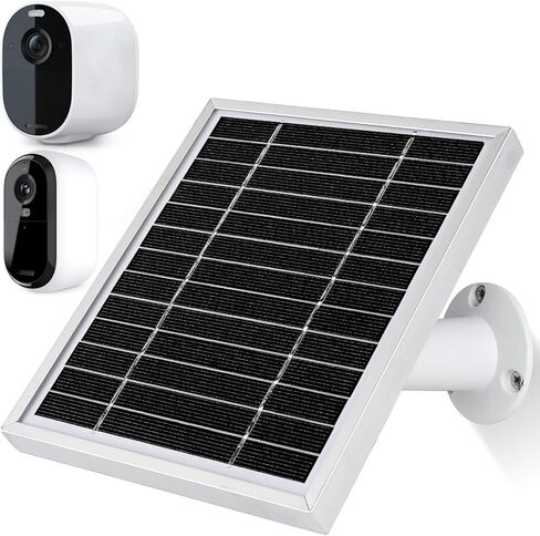 iTODOS Solar Panel Charger for Arlo Essential Wireless Security Camera, 2nd Generation/Arlo Essential Spotlight/XL Spotlight Camera-11.8Ft Outdoor Power Charging Cable & Adjustable Mount(Silver) in Saudi Arabia