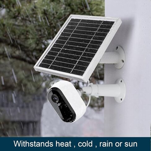 iTODOS Solar Panel Charger for Arlo Essential Wireless Security Camera, 2nd Generation/Arlo Essential Spotlight/XL Spotlight Camera-11.8Ft Outdoor Power Charging Cable & Adjustable Mount(Silver) in Saudi Arabia