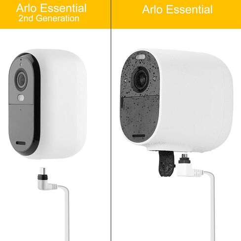iTODOS Solar Panel Charger for Arlo Essential Wireless Security Camera, 2nd Generation/Arlo Essential Spotlight/XL Spotlight Camera-11.8Ft Outdoor Power Charging Cable & Adjustable Mount(Silver) in Saudi Arabia
