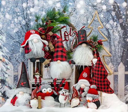 Boston International Christmas Winter Holiday Tabletop Figurine Decoration, 13-Inches, Green Plaid Hat Snowman in Kuwait