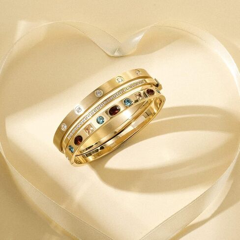 5 Crystal Diamond Classic Cuff Bangle Chunky Bracelet Clasp Wristband Bracelet for Women Zirconia Diamond Simplicity Polished Friendship Bangle for Men Jewelry in Saudi Arabia