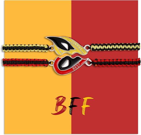 أساور Korotho متطابقة لأفضل الأصدقاء والأزواج، مجموعة أساور الصداقة مكونة من 2 Bff هدية الصداقة سوار البطل للرجال مجوهرات هدايا الأبطال الخارقين للرجال والنساء (S) in Kuwait