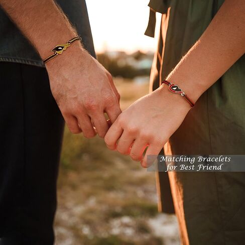 أساور Korotho متطابقة لأفضل الأصدقاء والأزواج، مجموعة أساور الصداقة مكونة من 2 Bff هدية الصداقة سوار البطل للرجال مجوهرات هدايا الأبطال الخارقين للرجال والنساء (S) in Kuwait