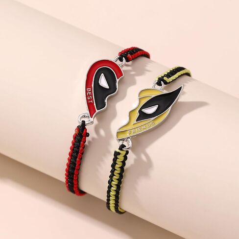 أساور Korotho متطابقة لأفضل الأصدقاء والأزواج، مجموعة أساور الصداقة مكونة من 2 Bff هدية الصداقة سوار البطل للرجال مجوهرات هدايا الأبطال الخارقين للرجال والنساء (S) in Kuwait