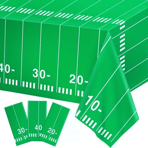 Football Party Decorations Disposable Tablecloth Plastic Touchdown Table Cover for Super Bowl Football Birthday Party Decorations and Games Tailgate Decorations 54 X 108Inch, 2 Pack in Saudi Arabia